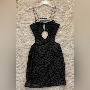 Zebra cut out dress